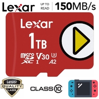 Micro SD Card Nintendo Lexar PLAY microSDXC UHS-I  Class 10 U1 V30 A2 1TB 150MB/s