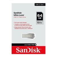 SanDisk USB 3.1 64GB Flash Drive Ultra Luxe Memory Stick Pen PC Mac SDCZ74-064G