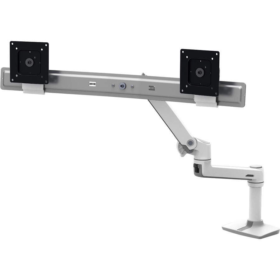 Ergotron Desk Mount for Monitor - White - 2 Display(s) Supported - 63.5 ...