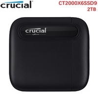 Crucial X6 2TB Portable SSD Drive 3.0 External Solid State Drive for PC/MAC/PS4/PS5/XboxOne/Android/iPad Pro CT2000X6SSD9