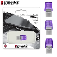 USB Kingston DataTraveler 64GB 128GB 256GB MicroDuo USB 3.2 to Type-C Flash Drive 200MB/s
