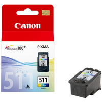 Canon CL-511 Original Inkjet Ink Cartridge - Cyan, Magenta, Yellow - 1 Pack - 244 Pages