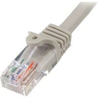 StarTech.com 15 m Cat5e Gray Snagless RJ45 UTP Cat 5e Patch Cable - 15m Patch Cord - Make Fast Ethernet network connections using this high quality -