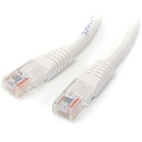 StarTech.com 15m Cat5e White Molded RJ45 UTP Cat 5e Patch Cable - 15 m Patch Cord - First End: 1 x RJ-45 Network - Male - Second End: 1 x RJ-45 - - -