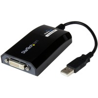 StarTech.com USB to DVI Adapter - External USB Video Graphics Card for PC and MAC- 1920x1200 - 1 x 4-pin USB 2.0 Type A - Male - 1 x 29-pin DVI-I - -