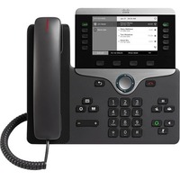 Cisco 8811 IP Phone - Corded - Wall Mountable - Black - 5 x Total Line - VoIP - 12.7 cm (5") - User Connect License - 2 x Network (RJ-45) - PoE Ports