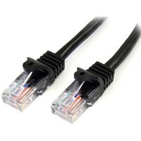 StarTech.com 2 m Black Cat5e Snagless RJ45 UTP Patch Cable - 2m Patch Cord - First End: 1 x RJ-45 Network - Male - Second End: 1 x RJ-45 Network - -