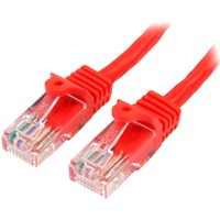 StarTech.com 3 m Red Cat5e Snagless RJ45 UTP Patch Cable - 3m Patch Cord - First End: 1 x RJ-45 Network - Male - Second End: 1 x RJ-45 Network - Male