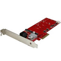 StarTech.com 2x M.2 NGFF SSD RAID Controller Card plus 2x SATA III Ports - PCIe - Two Slot PCI Express M.2 RAID Card plus Two SATA Ports - Add 2 Next