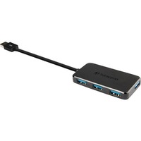 Transcend HUB2 USB Hub - USB - External - Black - 4 Total USB Port(s) - 4 USB 3.0 Port(s) - PC, Mac, Linux