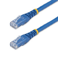 StarTech.com 2ft CAT6 Ethernet Cable - Blue Molded Gigabit - 100W PoE UTP 650MHz - Category 6 Patch Cord UL Certified Wiring/TIA - First End: 1 x - -