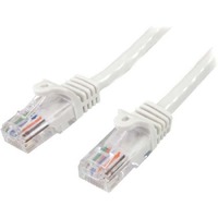 StarTech.com 5m White Cat5e Patch Cable with Snagless RJ45 Connectors - Long Ethernet Cable - 5 m Cat 5e UTP Cable - Make Fast Ethernet connections -