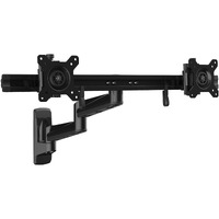 StarTech.com Wall Mount Dual Monitor Arm, Articulating Ergonomic VESA Wall Mount for 2x 24" (11lb/5kg) Screens, Adjustable Crossbar - Height - 2 - 61