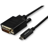 StarTech.com 10ft (3m) USB C to DVI Cable - 1080p USB Type-C to DVI-Digital Video Display Adapter Monitor Cable - Works w/ Thunderbolt 3 - First End: