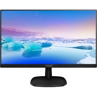 Philips V-line 243V7QJAB Full HD LCD Monitor - 16:9 - Textured Black - 23.8" Viewable - In-plane Switching (IPS) Technology - WLED Backlight - 1920 x