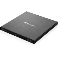 Verbatim Blu-ray Writer - External - Black - BD-R/RE Support - USB 3.0 - Slimline - BUS Powered