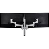 Atdec Modular AWMS-2-4640-F-S Desk Mount for Monitor, Flat Panel Display, Curved Screen Display - Silver - Height Adjustable - 2 Display(s) Supported