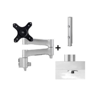 Atdec Desk Mount for Monitor - Silver - 1 Display(s) Supported