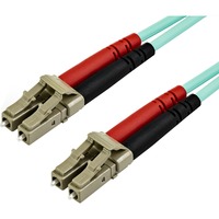 StarTech.com 15m (50ft) LC/UPC to LC/UPC OM3 Multimode Fiber Optic Cable, Full Duplex Zipcord Fiber, 100Gbps, LOMMF, LSZH Fiber Patch Cord - First 2