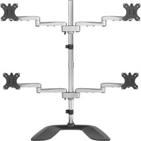 StarTech.com Quad Monitor Stand, Desktop VESA 4 Monitor Arm up to 32" (17.6lb/8kg) Screens, Ergonomic Articulating Pole Mount, Adjustable - Up to cm