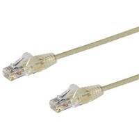 StarTech.com 2.5 m CAT6 Cable - Slim CAT6 Patch Cord - Grey - Snagless RJ45 Connectors - Gigabit Ethernet Cable - 28 AWG (N6PAT250CMGRS) - Slim CAT6