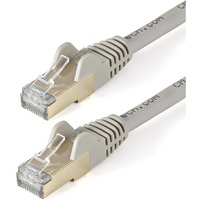 StarTech.com 10m CAT6a Ethernet Cable - 10 Gigabit Category 6a Shielded Snagless 100W PoE Patch Cord - 10GbE Grey UL Certified Wiring/TIA - CAT6a 10