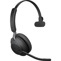 Jabra Evolve2 65 Wireless Over-the-head Mono Headset - Black - Monaural - Supra-aural - Bluetooth - USB Type C