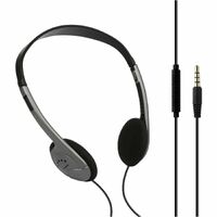 Verbatim Wired On-ear, Over-the-head Stereo Headset - Black, Grey - Binaural - Supra-aural - 32 Ohm - 20 Hz to 20 kHz - 120 cm Cable - Microphone -