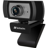 Verbatim Webcam - 2 Megapixel - 30 fps - Black, Silver - USB 2.0 - 1920 x 1080 Video - CMOS Sensor - Manual Focus - Microphone - Computer