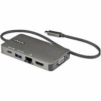 StarTech.com USB Type C Docking Station for Notebook/Tablet/Smartphone - 100 W - 1 Displays Supported - 4K - 3840 x 2160 - 2 x USB Type-A Ports - USB