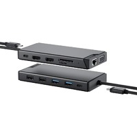 Alogic MV2 USB Type A, USB Type C Docking Station for Notebook - SD - 100 W - Black - 3 Displays Supported - 1920 x 1080 - 3 x USB Type-A Ports - USB