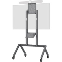 Heckler Design A/V Equipment Cart - 136.08 kg Capacity - 4 Casters - 101.60 mm Caster Size - Powder Coated Steel - Black Gray