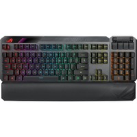 Asus ROG Claymore II Gaming Keyboard - Wired/Wireless Connectivity - USB 2.0 Type C Interface - RGB LED - Black - Opto-mechanical Keyswitch - RF - -