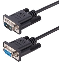 StarTech.com 3m RS232 Serial Null Modem Cable, Crossover Serial Cable w/Al-Mylar Shielding, DB9 Serial COM Port Cable Female to Male, F/M - 3m RS232