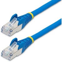 StarTech.com 7.5m CAT6a Ethernet Cable, Blue Low Smoke Zero Halogen (LSZH) 10 GbE 100W PoE S/FTP Snagless RJ-45 Network Patch Cord - First End: 1 x -