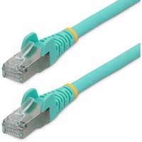 StarTech.com 5m CAT6a Ethernet Cable, Aqua Low Smoke Zero Halogen (LSZH) 10 GbE 100W PoE S/FTP Snagless RJ-45 Network Patch Cord - First End: 1 x - -