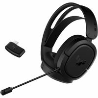 TUF Gaming H1 Wireless Over-the-head Stereo Gaming Headset - Black - Binaural - Circumaural - 2500 cm - RF - 60 Ohm - 20 Hz to 20 kHz - 100 cm Cable