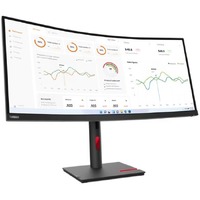 Lenovo ThinkVision T34w-30 34" Class UW-QHD Curved Screen LCD Monitor - 21:9 - Raven Black - 34" Viewable - Vertical Alignment (VA) - 3440 x 1440 - -