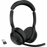 Jabra Evolve2 55 Wireless On-ear Stereo Headset - Binaural - Supra-aural - 3000 cm - Bluetooth - 20 Hz to 20 kHz - MEMS Technology, Noise Cancelling