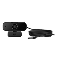 HP 430 Webcam - Full HD - 1920 x 1080 Video - Auto-focus - 85&deg; Angle - Tripod Mount - Microphone - Chromebook - Plug & Play, Portable