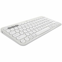 Logitech Pebble Keys 2 K380S Keyboard - Wireless Connectivity - USB Interface - English - Tonal White - Bluetooth - 10 m - 79 Key(s) - Desktop, Back,