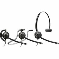 Poly EncorePro HW540D Wired Over-the-head Mono Headset - Black - TAA Compliant - Monaural - Ear-cup - Noise Cancelling Microphone - Noise Canceling -