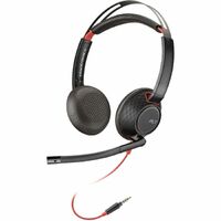 Poly Blackwire 5220 Wired Over-the-head Stereo Headset - Binaural - Supra-aural - 20 Hz to 20 kHz - Noise Cancelling Microphone - Mini-phone (3.5mm)