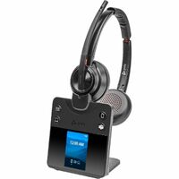 Poly Savi 8400 Office 8420 Wireless On-ear Stereo Headset - Black - Microsoft Teams Certification - Binaural - Ear-cup - 18000 cm - Bluetooth/DECT -