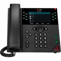 Poly VVX 450 IP Phone - Corded - Corded - 3 Multiple Conferencing - Desktop, Wall Mountable - Black - 12 x Total Line - VoIP - 10.9 cm (4.3") LCD - 2