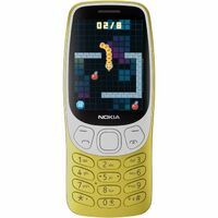 Nokia 3210 128 MB Feature Phone - 2.4" TFT LCD QVGA 240 x 320 - Cortex A71 GHz - 64 MB RAM - 4G - Y2K Gold - Bar - UNISOC T107 (22 nm) SoC - 2 SIM -
