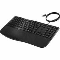 HP 485 Keyboard - Cable Connectivity - USB Type A Interface - Black - Plunger Keyswitch Programmable Hot Key(s) - Windows 11, Windows 10, macOS, iOS,