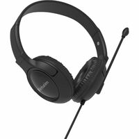 Verbatim Wired On-ear, Over-the-head Stereo Headset - Black - Binaural - Circumaural - 32 Ohm - 20 Hz to 20 kHz - 120 cm Cable - Noise Cancelling, -