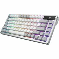 ASUS ROG Azoth WHITE PBT Custom Wireless 75 Pre-Lubed Gaming Keyboard with OLED Display [ Storm Switch Clicky]