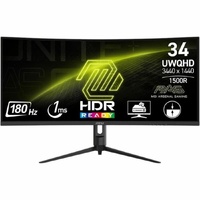 MSI MAG 342CQR E2 34" Class UWQHD Curved Screen Gaming LED Monitor - 21:9 - Black - 34" Viewable - Vertical Alignment (VA) - 3440 x 1440 - 1.07 - - -